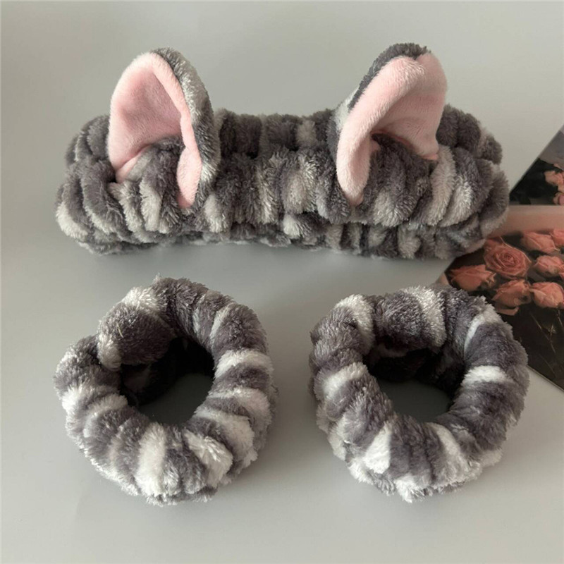 Makeup Beauty Set - 3 pçs/set bonito gato orelha leopardo