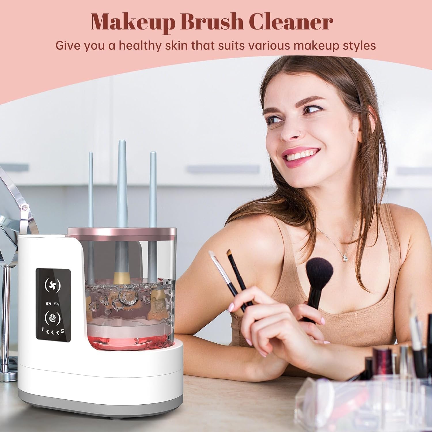 Beauty Makeup Brands - Máquina Automática Rotativa para Limpeza de