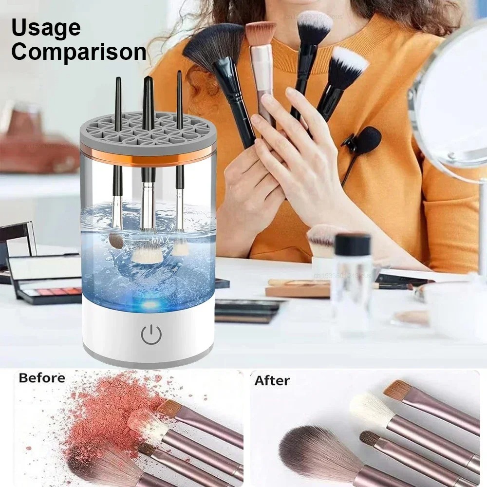 Beauty Makeup Brands - Limpador de Pincéis de Maquiagem Elétrico