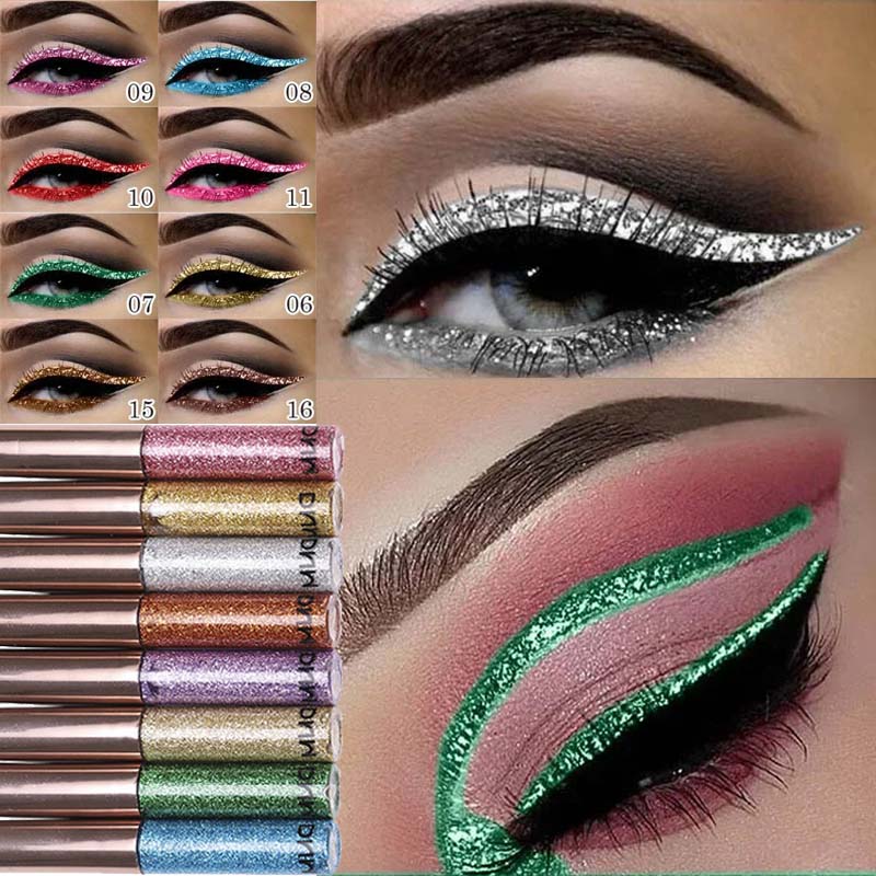 Beauty Linasi Makeup - Delineador Líquido Diamante 16 Cores Profissional