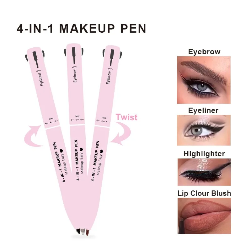 Lápis de sobrancelha 4 em 1, d - Beauty Linasi Makeup avaliação e preço