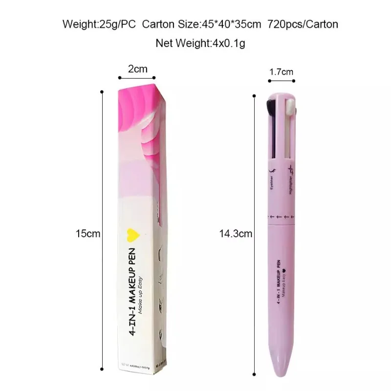 Lápis de sobrancelha 4 em 1, d - Beauty Linasi Makeup avaliação e preço