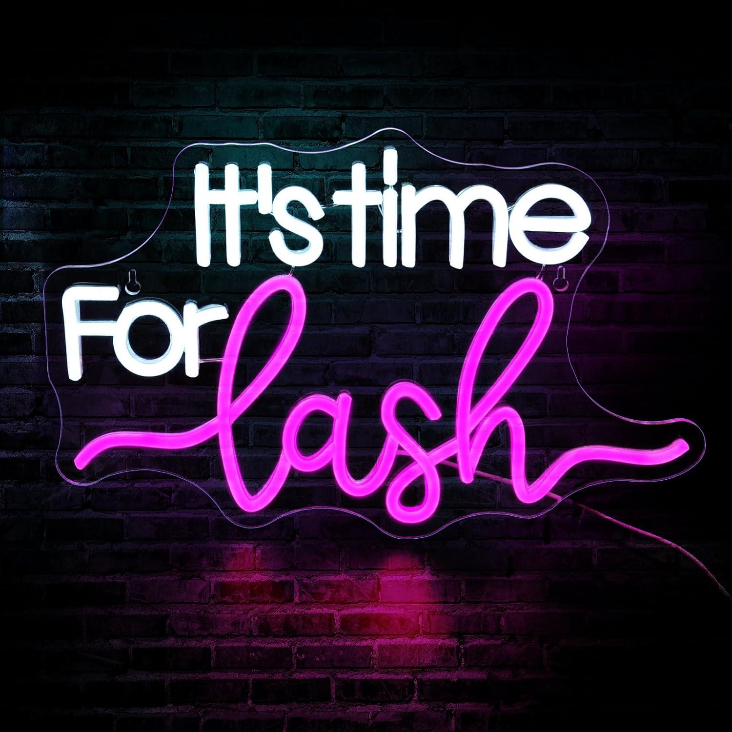 Letreiro Neon LED 'It's Time F - Beauty Makeup Bar avaliação e preço