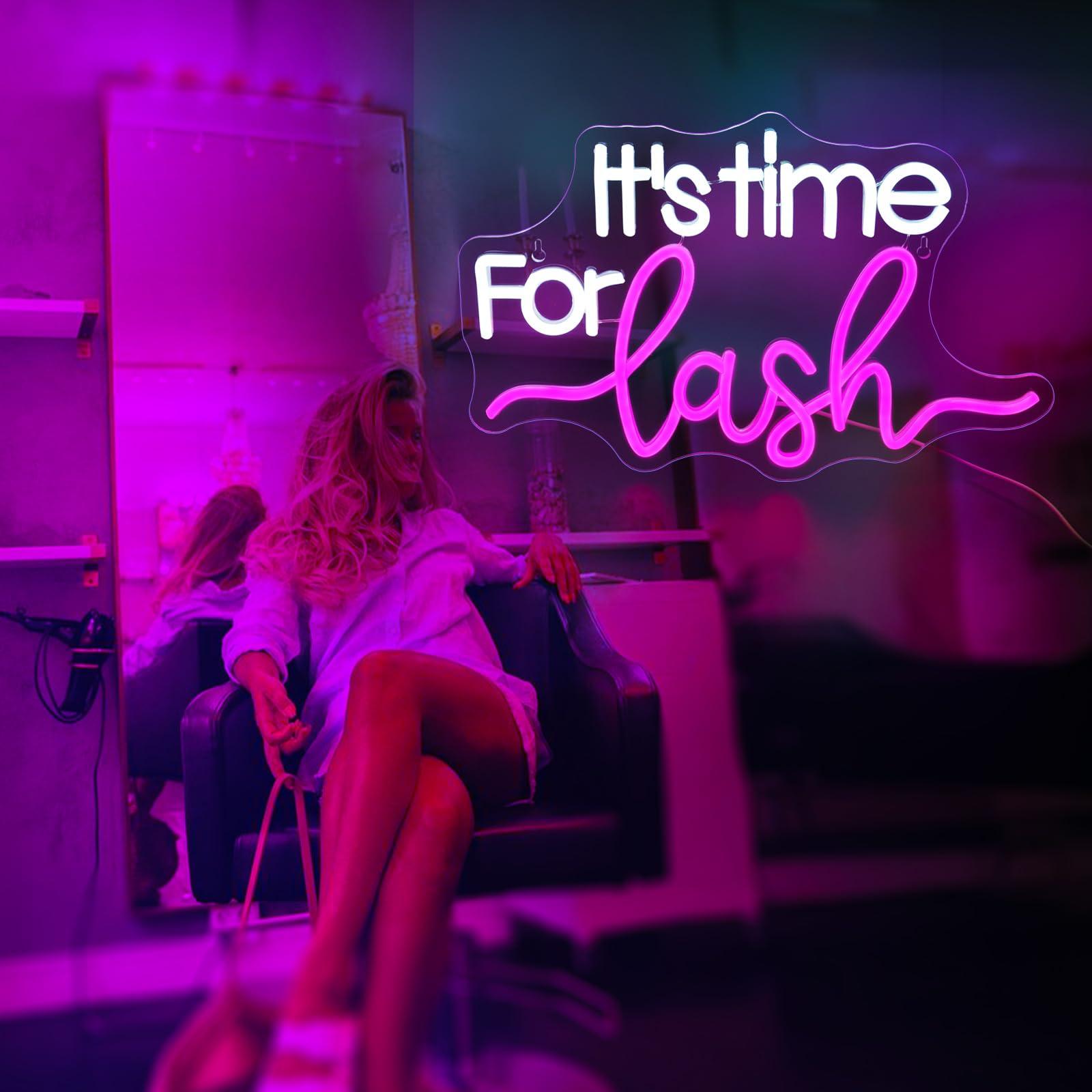 Letreiro Neon LED 'It's Time F - Beauty Makeup Bar avaliação e preço