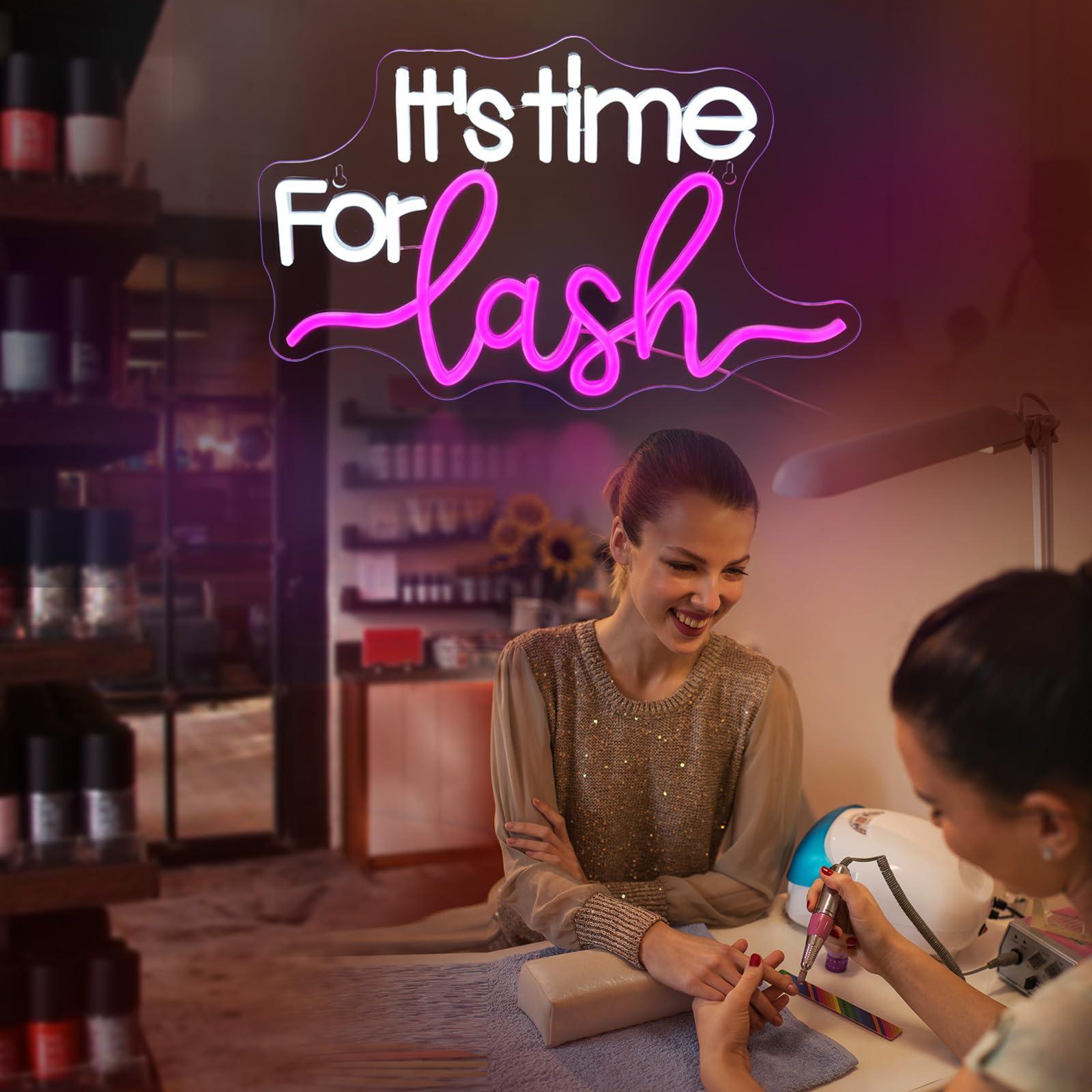 Letreiro Neon LED 'It's Time F - Beauty Makeup Bar avaliação e preço