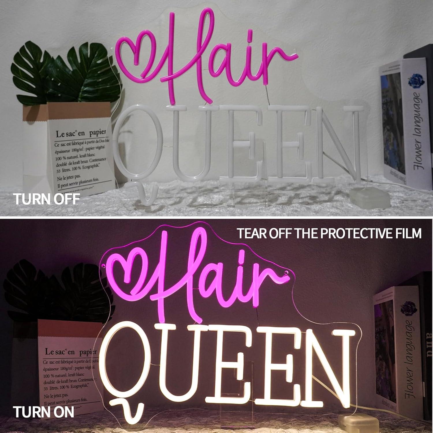 Letreiro Neon 'Rainha do Cabel - Beauty Makeup Store avaliação e preço