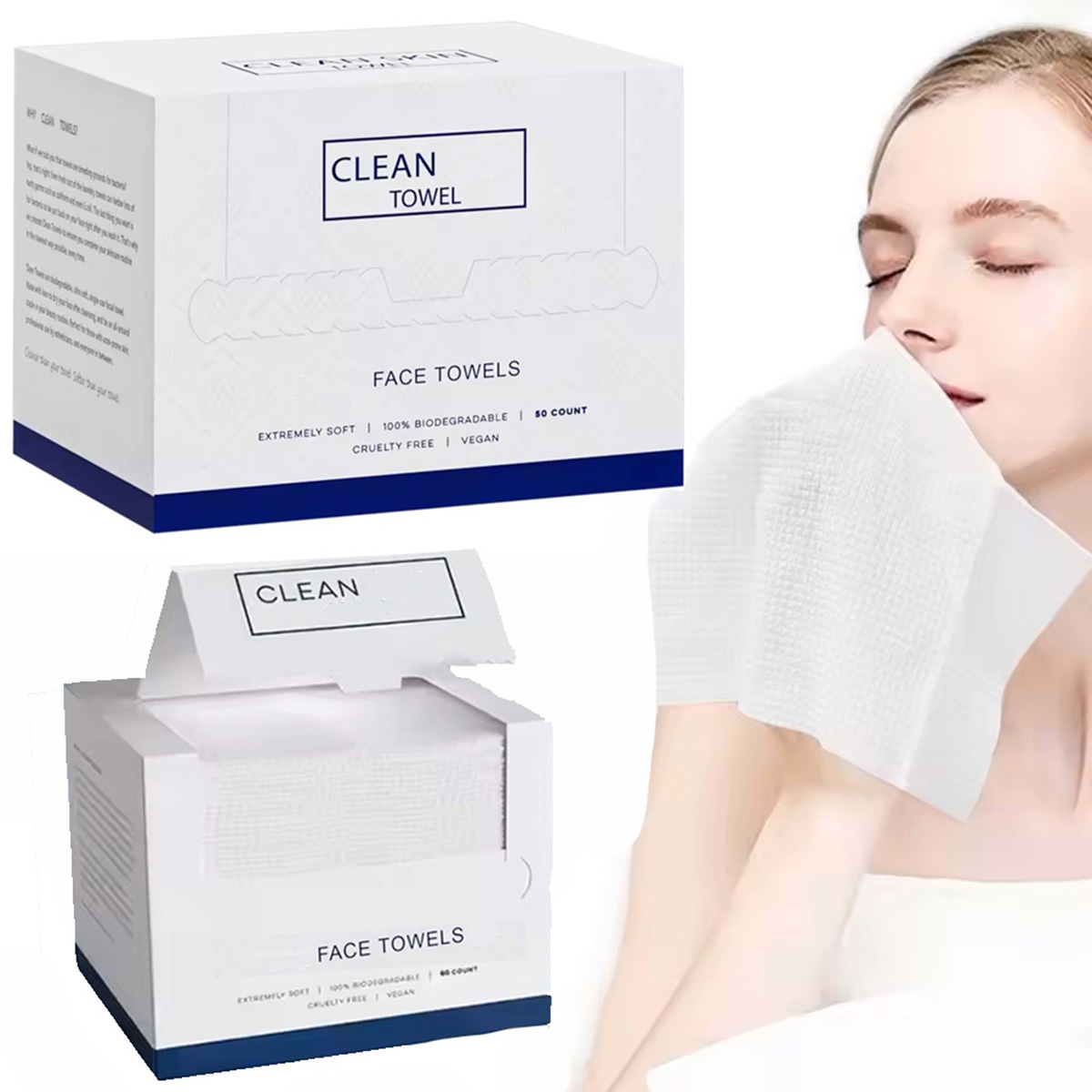 50 Unidades/Caixa Toalhas Faci - Beauty Makeup Face avaliação e preço