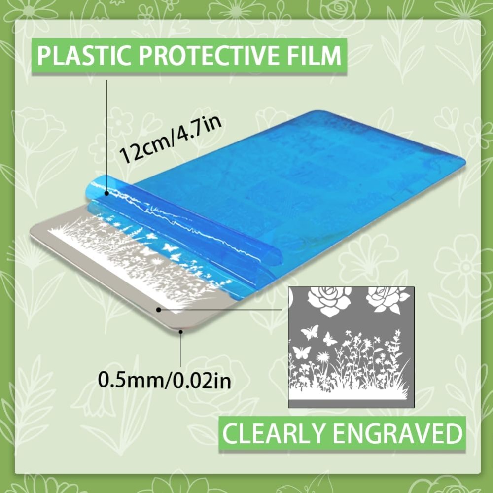 3 pçs flor folha placas de car - Nail Art Stamping Kit avaliação e preço