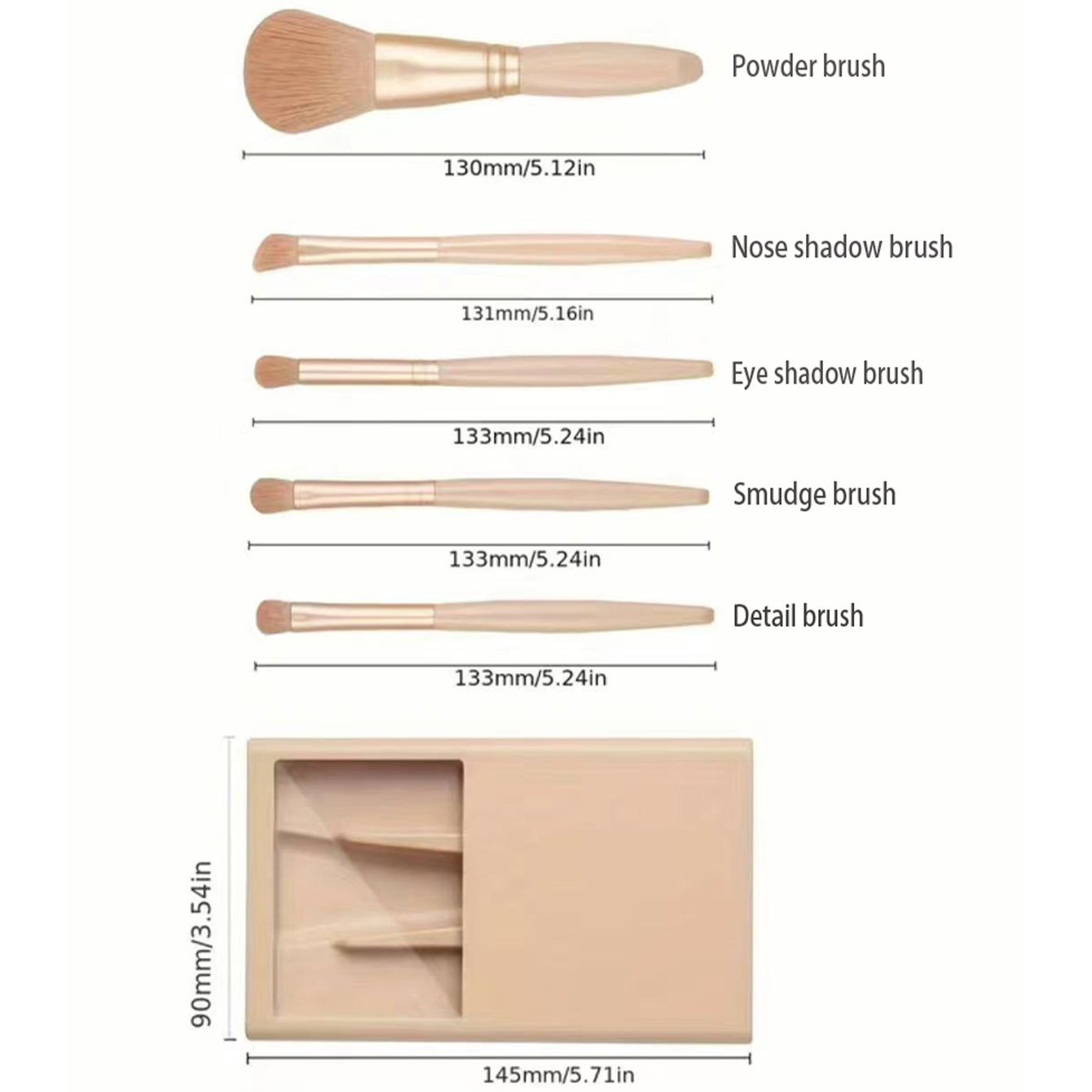 5 pçs kit de escova cosmética  - Makeup Beauty Set avaliação e preço